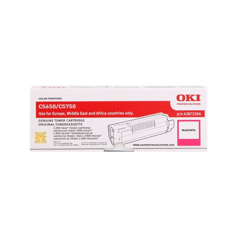 ORIGINAL OKI toner magenta 43872306 C5650/5750 ~2000 Seiten