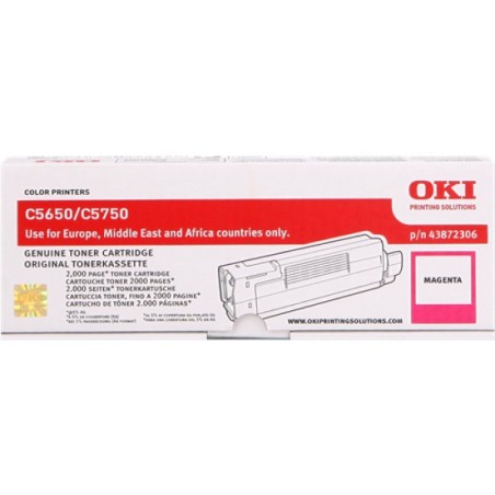 ORIGINAL OKI toner magenta 43872306 C5650/5750 ~2000 Seiten