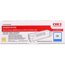 ORIGINAL OKI toner ciano 43872307 C5650/5750 ~2000 Seiten