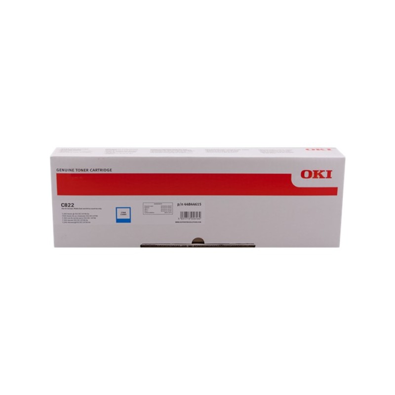 ORIGINAL OKI toner ciano 44844615 C822 ~7300 Seiten