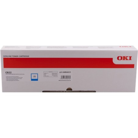 ORIGINAL OKI toner ciano 44844615 C822 ~7300 Seiten