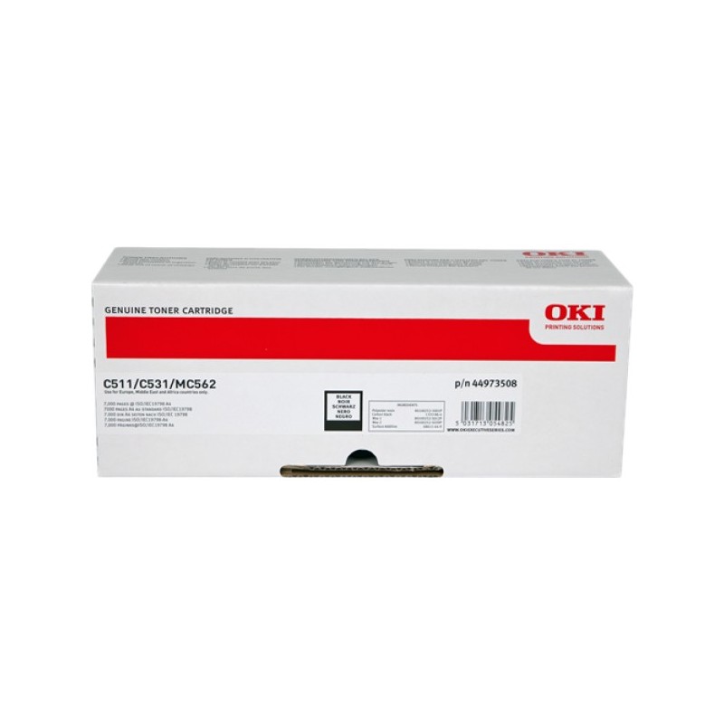 ORIGINAL OKI toner nero 44973508 C511/531/562 ~7000 Seiten