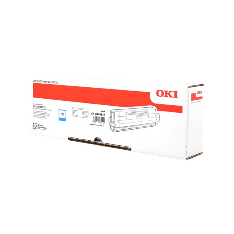 ORIGINAL OKI toner ciano 45862839 MC853/873/833 ~7300 Seiten