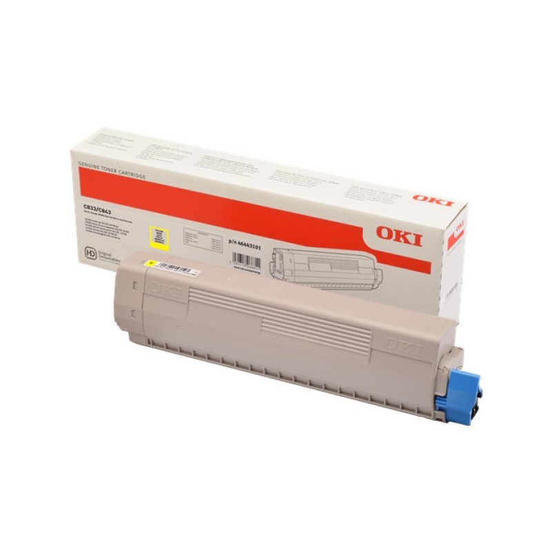 ORIGINAL OKI toner giallo 46443101 C833/C843 ~10000 Seiten