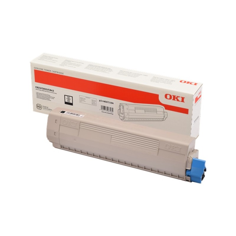 ORIGINAL OKI toner nero 46471104 C823/C833/C843 ~7000 Seiten