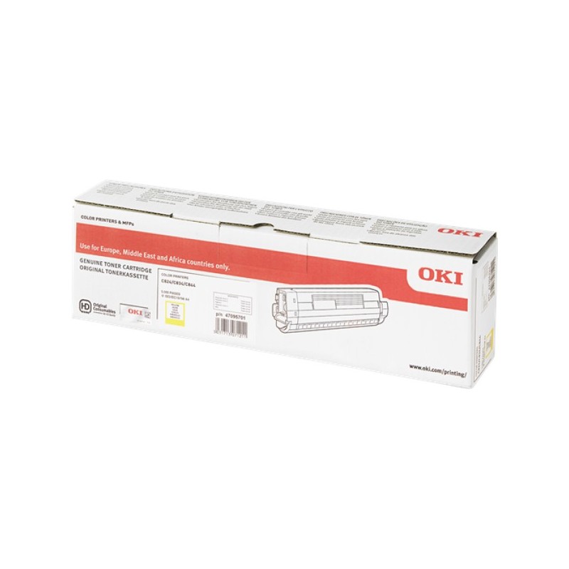 ORIGINAL OKI toner giallo 47095701 C824/C834/C844 ~5000 Seiten