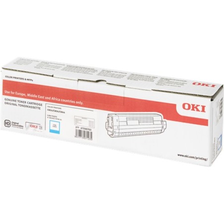 ORIGINAL OKI toner ciano 47095703 C824/C834/C844 ~5000 Seiten