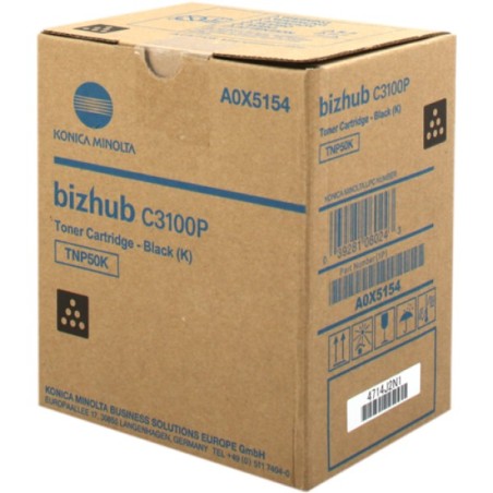 ORIGINAL Konica Minolta toner nero A0X5154 TNP50K ~5000 Seiten