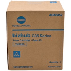 ORIGINAL Konica Minolta toner ciano A0X5452 TNP22C ~6000 Seiten