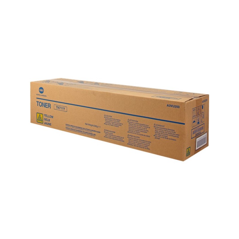 ORIGINAL Konica Minolta toner giallo A3VU250 TN711Y ~31500 Seiten