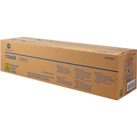 ORIGINAL Konica Minolta toner giallo A3VU250 TN711Y ~31500 Seiten