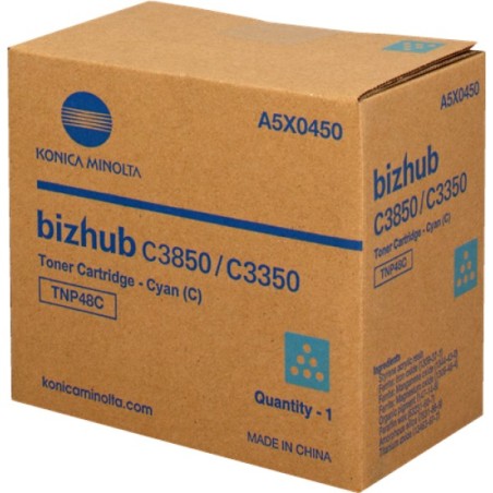 ORIGINAL Konica Minolta toner ciano A5X0450 TNP48 ~10000 Seiten