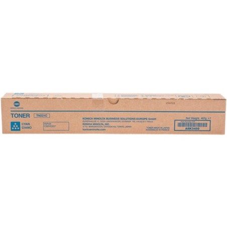 ORIGINAL Konica Minolta toner ciano A8K3450 TN-221C ~21000 Seiten