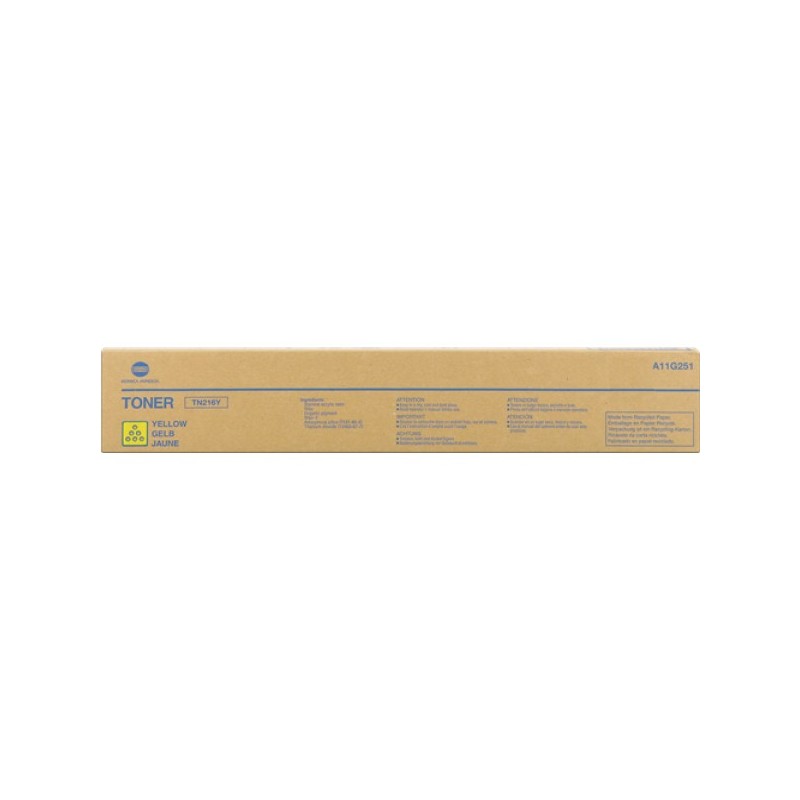 ORIGINAL Konica Minolta toner giallo A11G251 TN216Y ~26000 Seiten