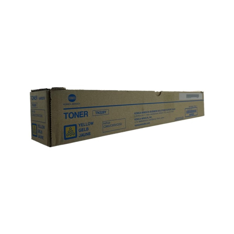 ORIGINAL Konica Minolta toner giallo AAV8250 TN328Y ~28000 Seiten