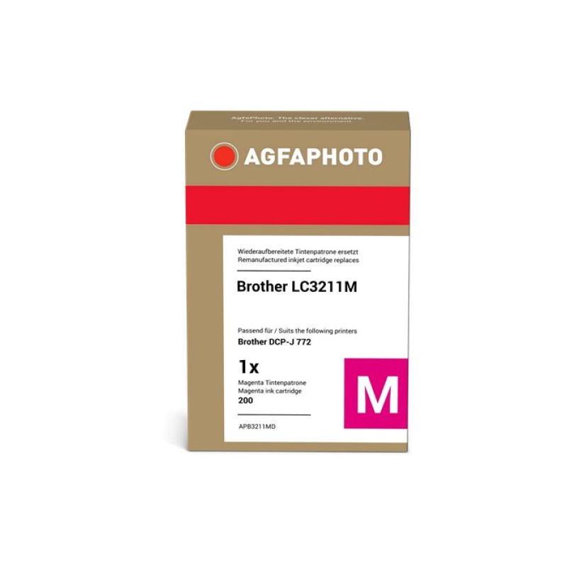 ORIGINAL Agfa Photo Cartuccia d'inchiostro magenta APB3211MD ~200 Seiten
