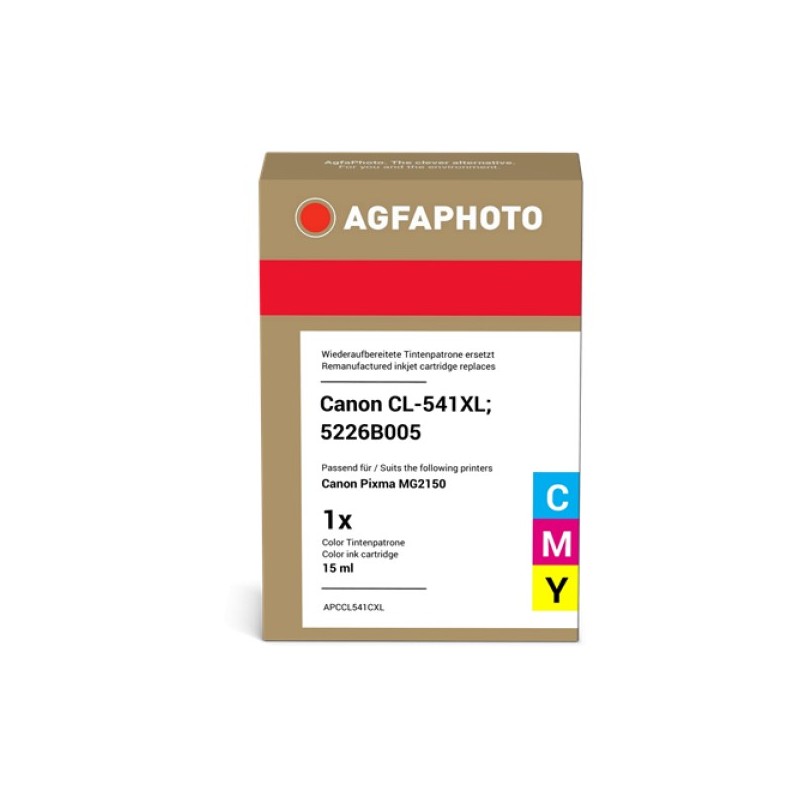 ORIGINAL Agfa Photo Cartuccia d'inchiostro differenti colori APCCL541CXL ~552 Seiten 15ml Agfa Photo CL-541XL (5227B005)