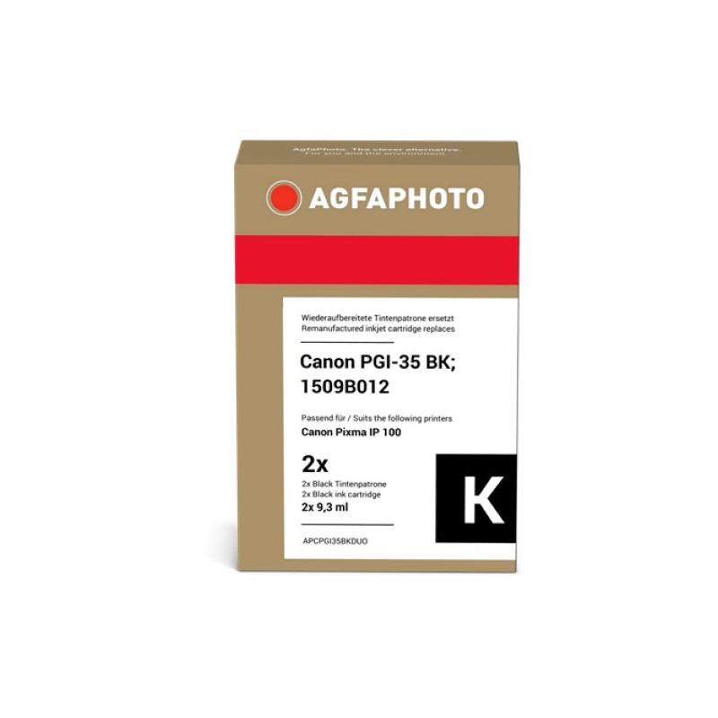 ORIGINAL Agfa Photo Multipack nero APCPGI35BKDUO