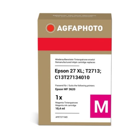 ORIGINAL Agfa Photo Cartuccia d'inchiostro magenta APET271MD ~1100 Seiten 12ml Agfa Photo C13T27134010 (T2713)
