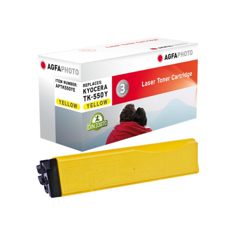 ORIGINAL Agfa Photo toner giallo APTK550YE ~6000 Seiten Agfa Photo TK-550Y