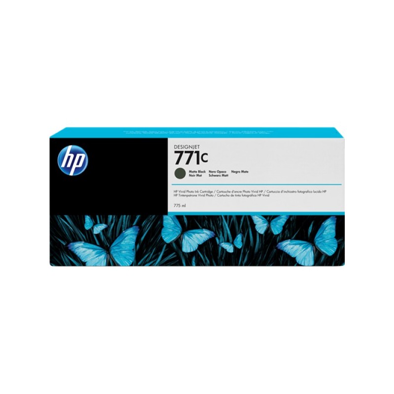 ORIGINAL HP Cartuccia d'inchiostro Nero (opaco) B6Y07A 771C 775ml