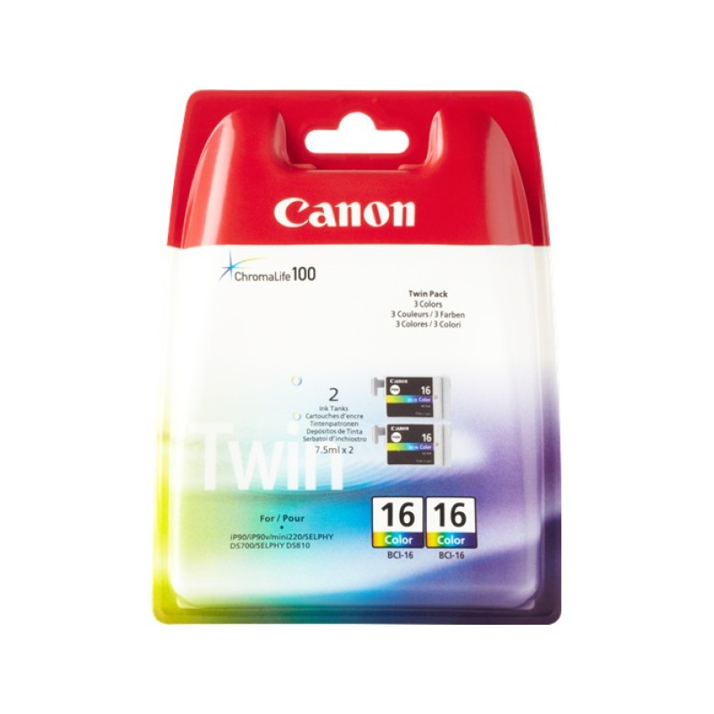ORIGINAL Canon Cartuccia d'inchiostro differenti colori BCI-16cl 9818A002 ~199 Seiten Nastro Trasferimento Termico