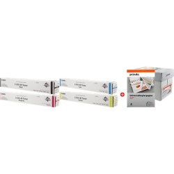 ORIGINAL Canon Value Pack nero / ciano / magenta / giallo C-EXV49 MCVP + Prindo Universal Papier 2500 Blatt ~93000 Seiten