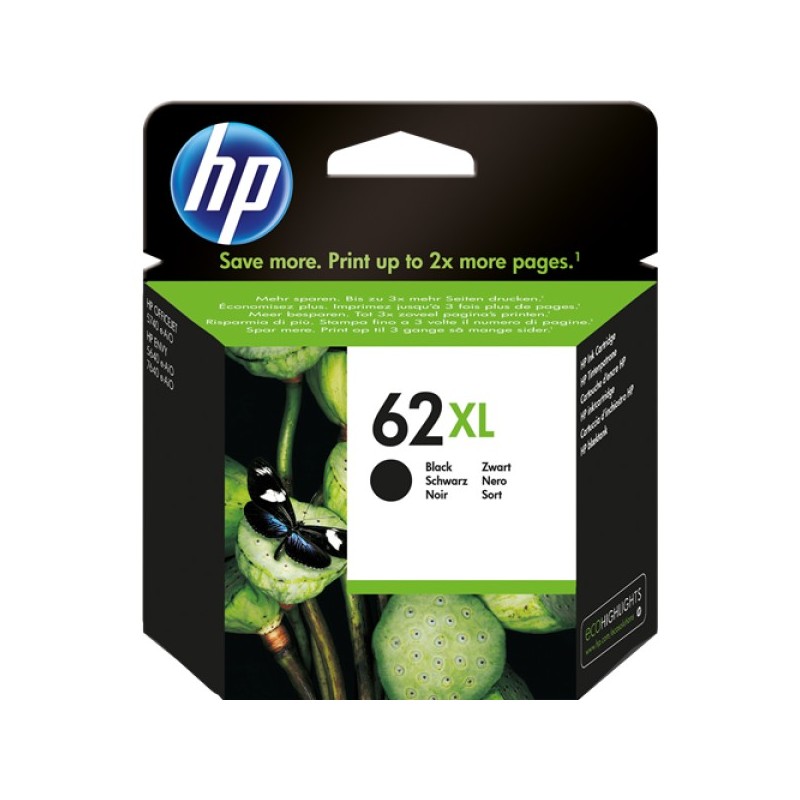 ORIGINAL HP Cartuccia d'inchiostro nero C2P05AE 62 XL ~600 Seiten