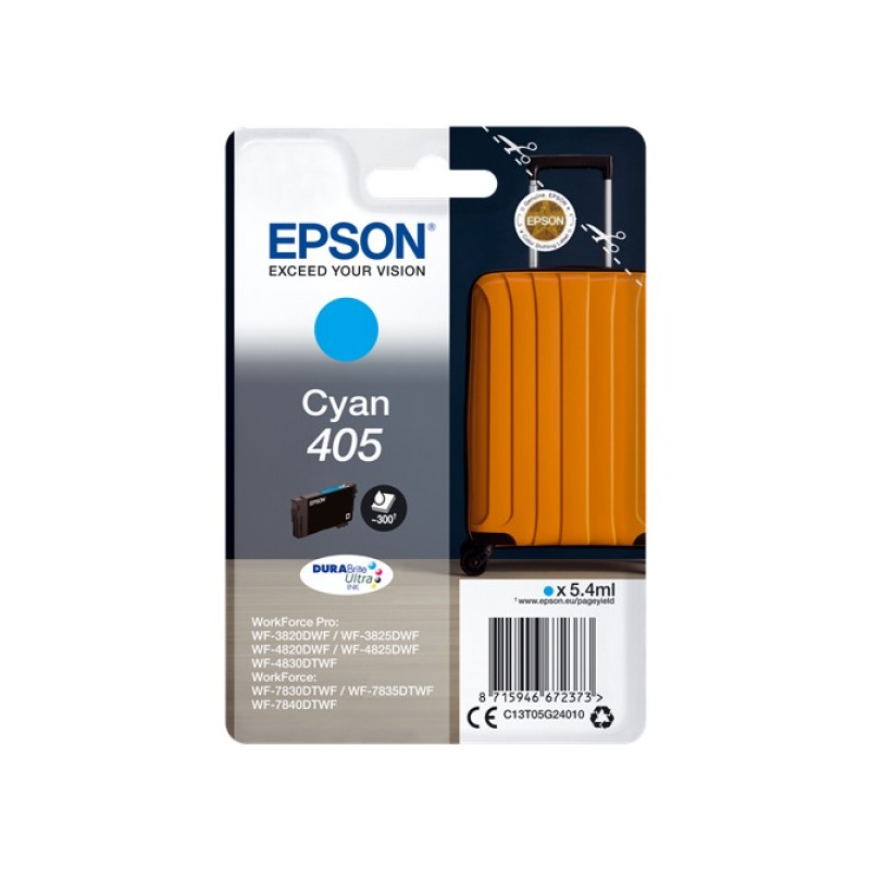 ORIGINAL Epson Cartuccia d'inchiostro ciano C13T05G24010 405 ~300 Seiten 5,4ml