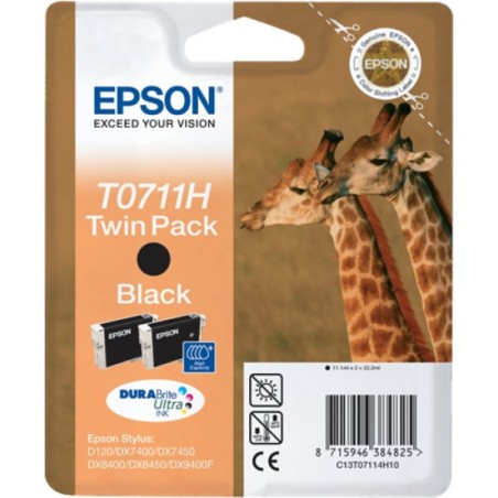 ORIGINAL Epson Multipack nero C13T07114H10 T0711H Cartuccie d´inchiostro, Confezione doppia