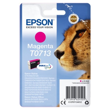 ORIGINAL Epson Cartuccia d'inchiostro magenta C13T07134012 T0713 ~250 Seiten 5,5ml