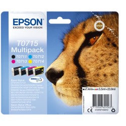 ORIGINAL Epson Multipack nero / ciano / magenta / giallo C13T07154012 T0715 4 cartucce: T0711 + T0712 + T0713 + T0714