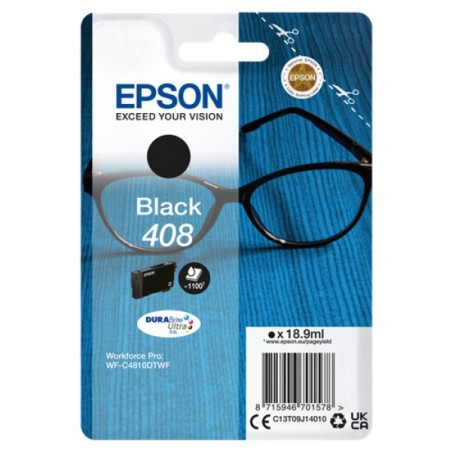 ORIGINAL Epson Cartuccia d'inchiostro nero C13T09J14010 408 ~1100 Seiten 18,9ml