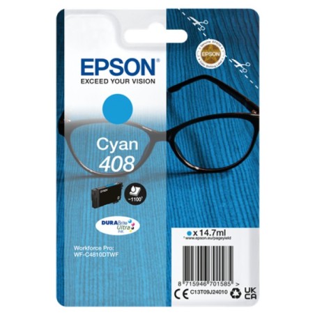 ORIGINAL Epson Cartuccia d'inchiostro ciano C13T09J24010 408 ~1100 Seiten 14,7ml