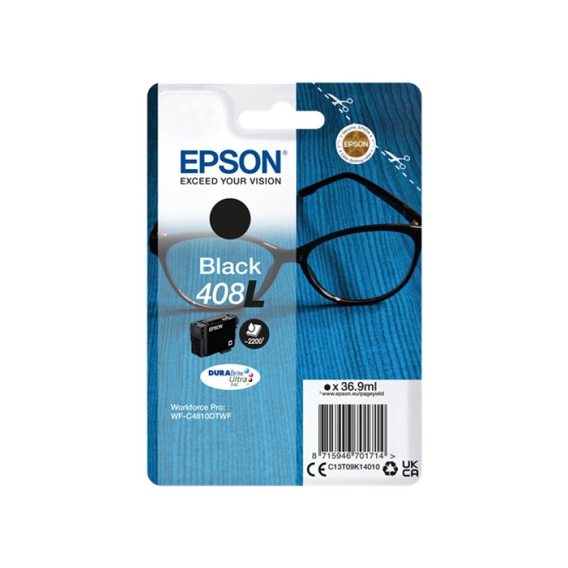ORIGINAL Epson Cartuccia d'inchiostro nero C13T09K14010 408L ~2200 Seiten 36,9ml