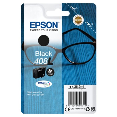ORIGINAL Epson Cartuccia d'inchiostro nero C13T09K14010 408L ~2200 Seiten 36,9ml