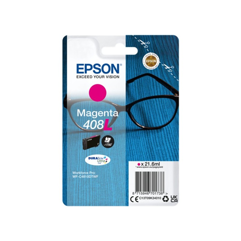 ORIGINAL Epson Cartuccia d'inchiostro magenta C13T09K34010 408L ~1700 Seiten 21,6ml