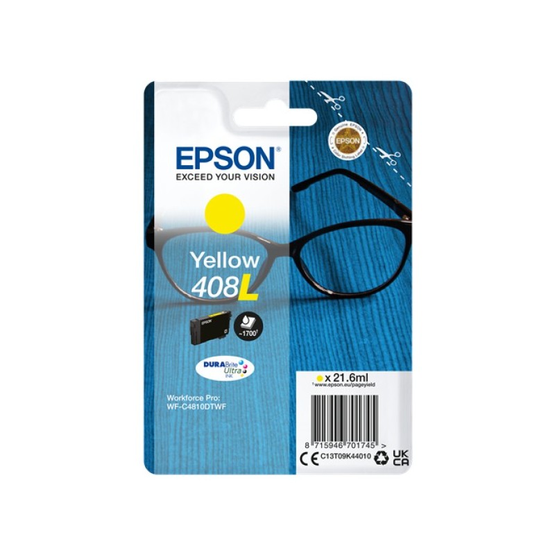 ORIGINAL Epson Cartuccia d'inchiostro giallo C13T09K44010 408L ~1700 Seiten 21,6ml