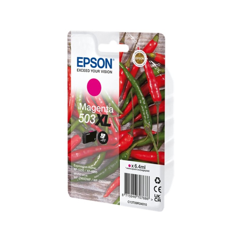 ORIGINAL Epson Cartuccia d'inchiostro magenta C13T09R34010 503 XL ~470 Seiten 6,4ml