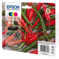 ORIGINAL Epson Multipack nero / ciano / magenta / giallo C13T09R64010 503 XL ~1960 Seiten 6,4ml
