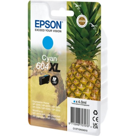ORIGINAL Epson Cartuccia d'inchiostro ciano C13T10H24010 604 XL ~350 Seiten 4ml