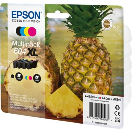 ORIGINAL Epson Multipack nero / ciano / magenta / giallo C13T10H64010 604 XL ~1550 Seiten 4ml
