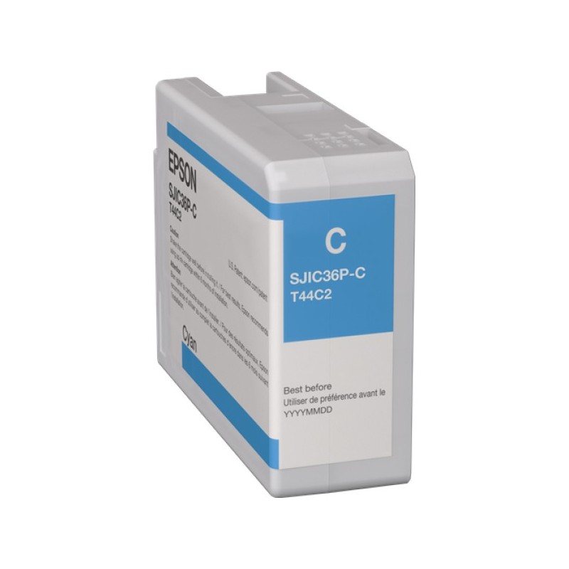 ORIGINAL Epson Cartuccia d'inchiostro ciano C13T44C240 SJIC36P-C 80ml