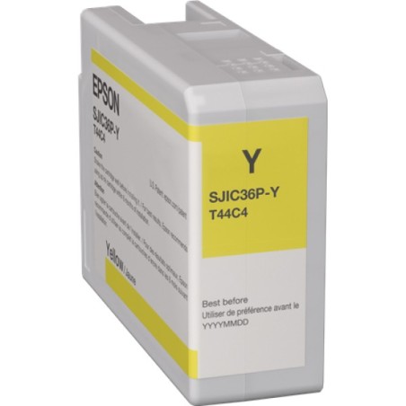 ORIGINAL Epson Cartuccia d'inchiostro giallo C13T44C440 SJIC36P-Y 80ml
