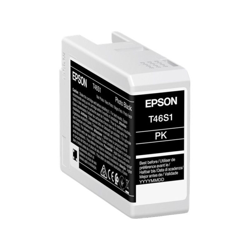 ORIGINAL Epson Cartuccia d'inchiostro Nero (Foto) C13T46S100 T46S1 25ml