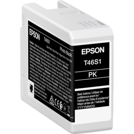 ORIGINAL Epson Cartuccia d'inchiostro Nero (Foto) C13T46S100 T46S1 25ml