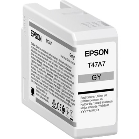 ORIGINAL Epson Cartuccia d'inchiostro Grigio C13T47A700 T47A7 50ml