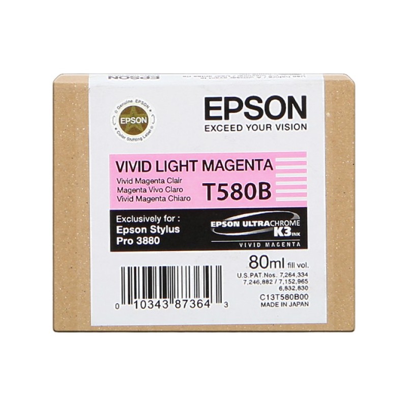 ORIGINAL Epson Cartuccia d'inchiostro magenta (chiaro) C13T580B00 T580B 80ml