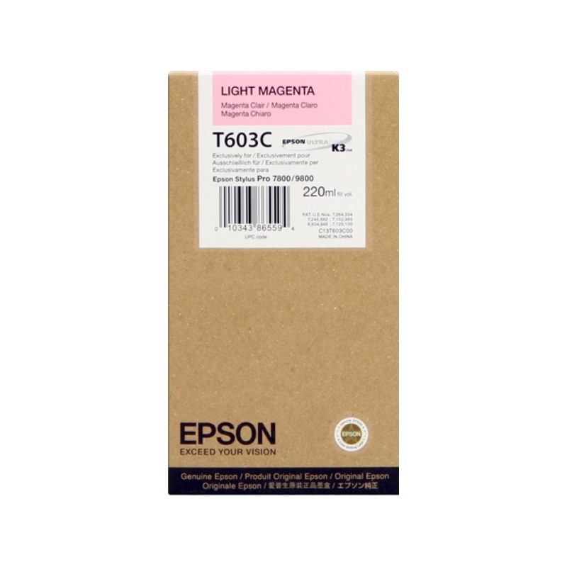 ORIGINAL Epson Cartuccia d'inchiostro magenta (chiaro) C13T603C00 T603C 220ml