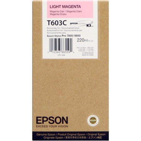 ORIGINAL Epson Cartuccia d'inchiostro magenta (chiaro) C13T603C00 T603C 220ml